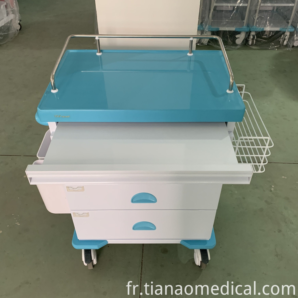 Chariot d'anesthésie d'ABS d'hôpital Hospital ABS Anesthesia Trolley